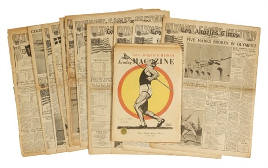 Collection of 1932 LA Times Newspapers From Olympics